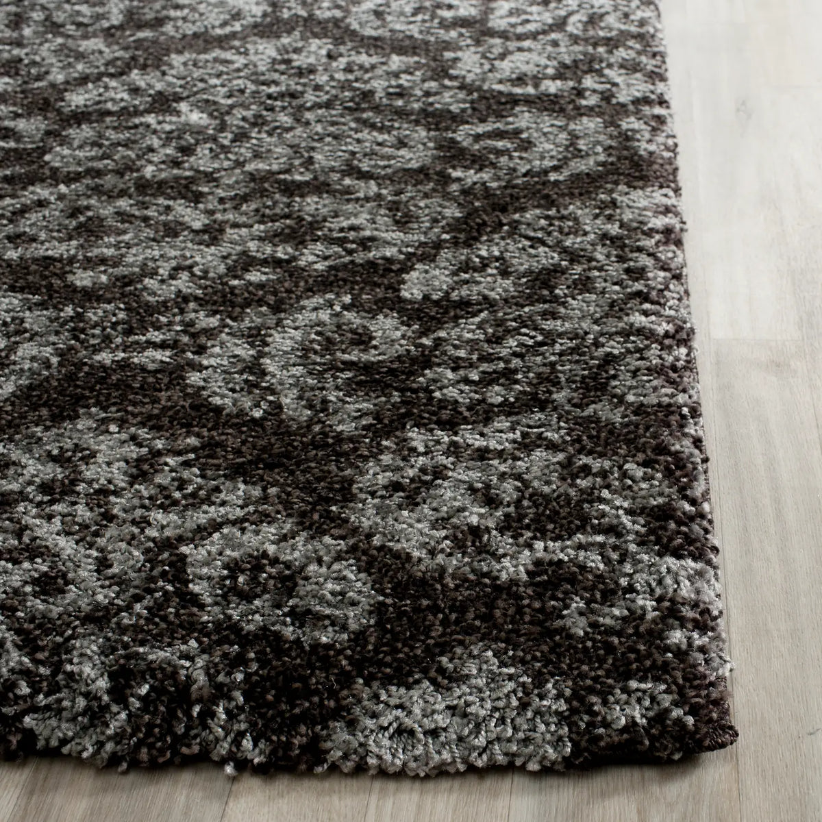 Safavieh Florida Shag 2'-3" x 11'-0" Rug in Dark Brown / Smoke