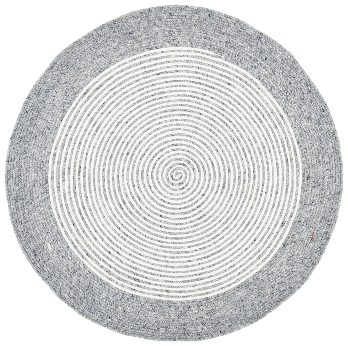 Safavieh Braided 3'-0" x 3'-0" Rug in Grey / Ivory