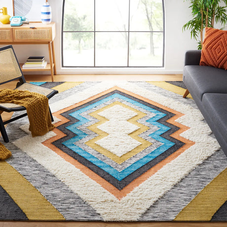 Safavieh Kenya 6'-0" x 9'-0" Rug in Black / Ivory