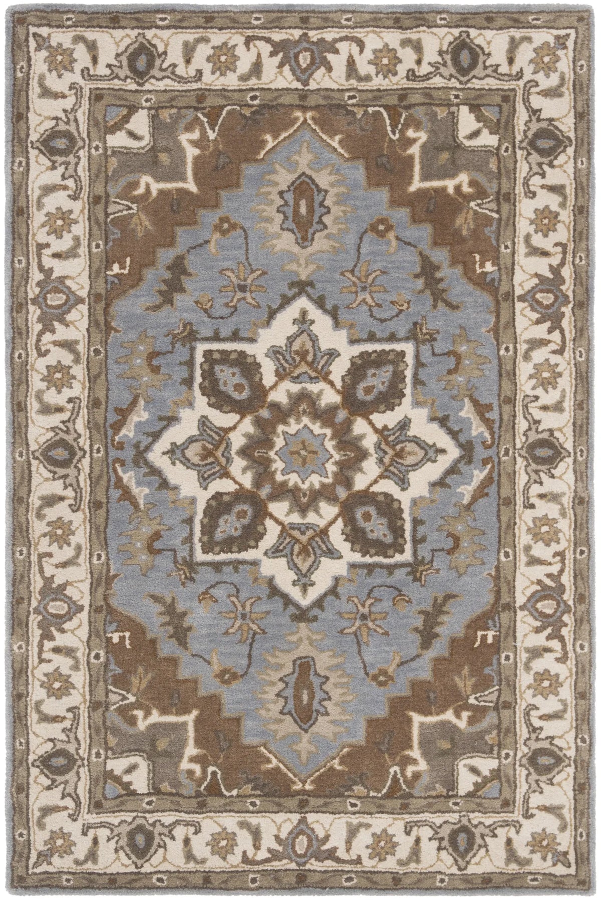 Safavieh Royalty 4'-0" x 6'-0" Rug in Light Blue / Beige