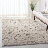 Safavieh Florida Shag 5'-3" x 7'-6" Rug in Cream / Beige