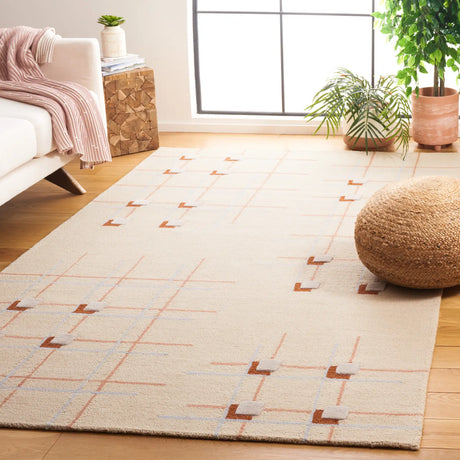 Safavieh Genre 4'-0" x 6'-0" Rug in Beige / Rust