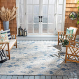 Safavieh Courtyard 8'-0" x 10'-0" Rug in Grey / Navy