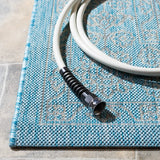 Safavieh Courtyard 4'-0" x 5'-7" Rug in Aqua / Grey