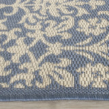 Safavieh Courtyard 2'-3" x 10'-0" Rug in Blue / Natural