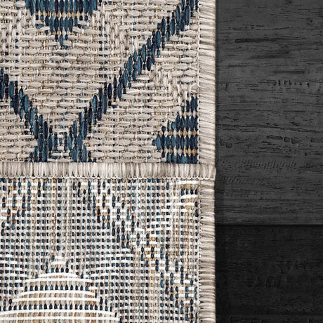 Dynamic Rugs Melissa 4232 Grey/Blue Rug - Corner