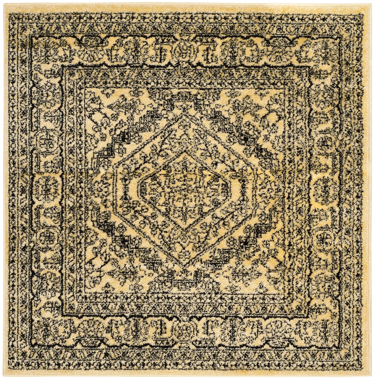 Safavieh Adirondack 4'-0" x 4'-0" Rug in Gold / Black