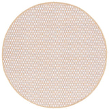 Safavieh Montauk 6'-0" x 6'-0" Rug in Orange / Ivory