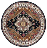 Safavieh Heritage 6'-0" x 6'-0" Rug in Navy / Brown