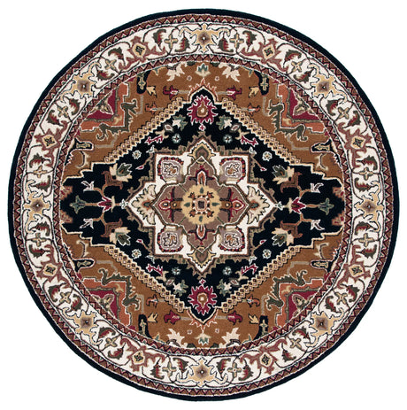 Safavieh Heritage 6'-0" x 6'-0" Rug in Navy / Brown