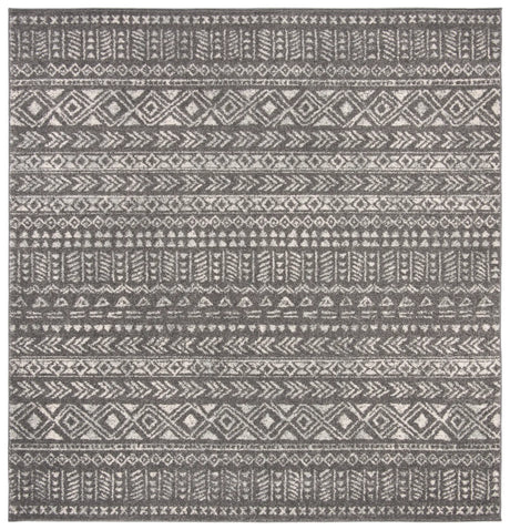 Safavieh Tulum 6'-7" x 6'-7" Rug in Dark Grey / Ivory