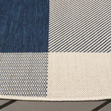 Safavieh Courtyard 6'-7" x 6'-7" Rug in Navy / Beige