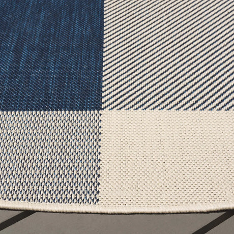 Safavieh Courtyard 6'-7" x 6'-7" Rug in Navy / Beige