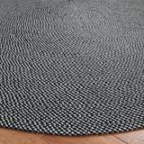 Safavieh Braided 5'-0" x 5'-0" Rug in Black / White