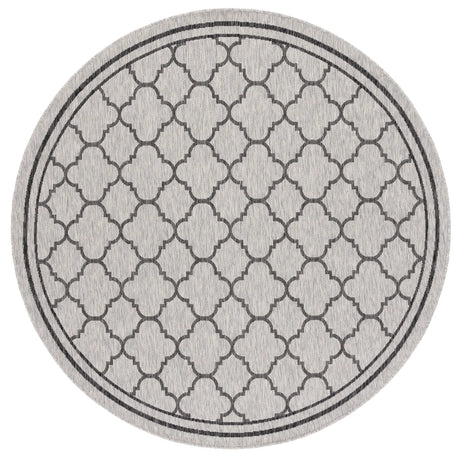Safavieh Courtyard 6'-7" x 6'-7" Rug in Light Grey / Black