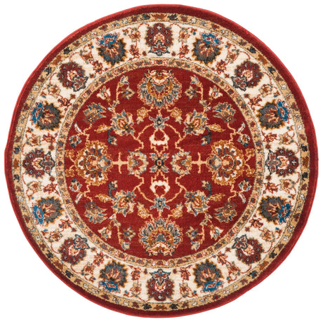 Safavieh Summit 4'-0" x 4'-0" Rug in Red / Ivory