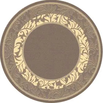 Safavieh Courtyard 5'-3" x 5'-3" Rug in Brown / Natural