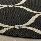 Safavieh Courtyard 6'-7" x 6'-7" Rug in Black / Beige