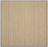Safavieh Natural Fiber 6'-0" x 6'-0" Rug in Natural / Grey