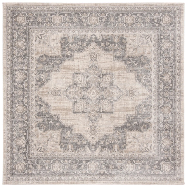 Safavieh Brentwood 6'-7" x 6'-7" Rug in Cream / Grey
