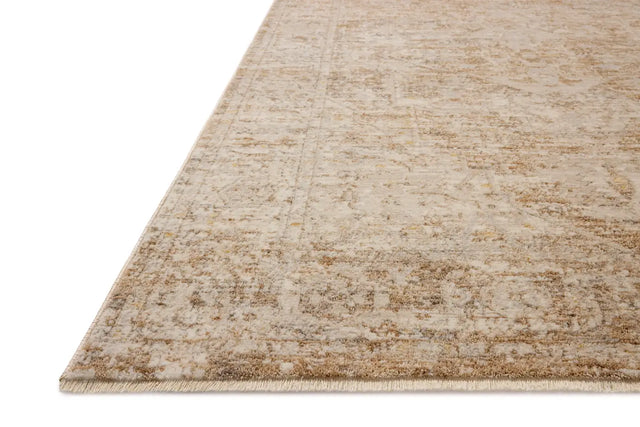 Loloi Clarisse CLS-03 Traditional Power Loomed Taupe, Dove Rug - rug corner