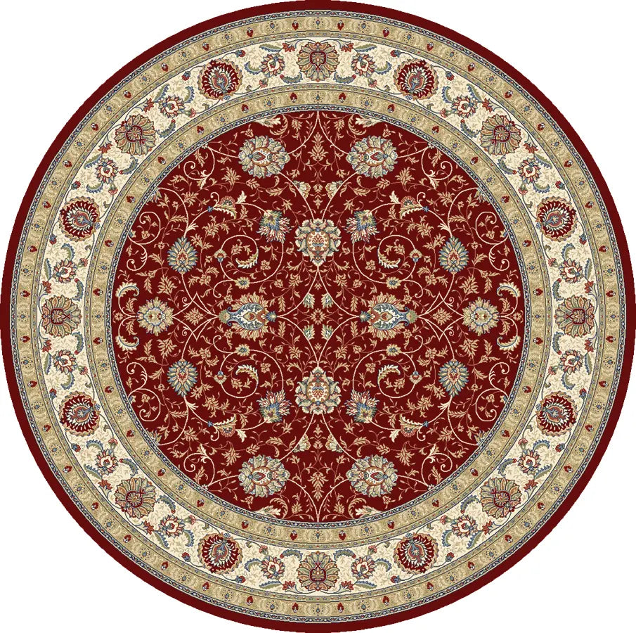 Dynamic Rugs Ancient Garden 57120 Red / Ivory Rugs - Round