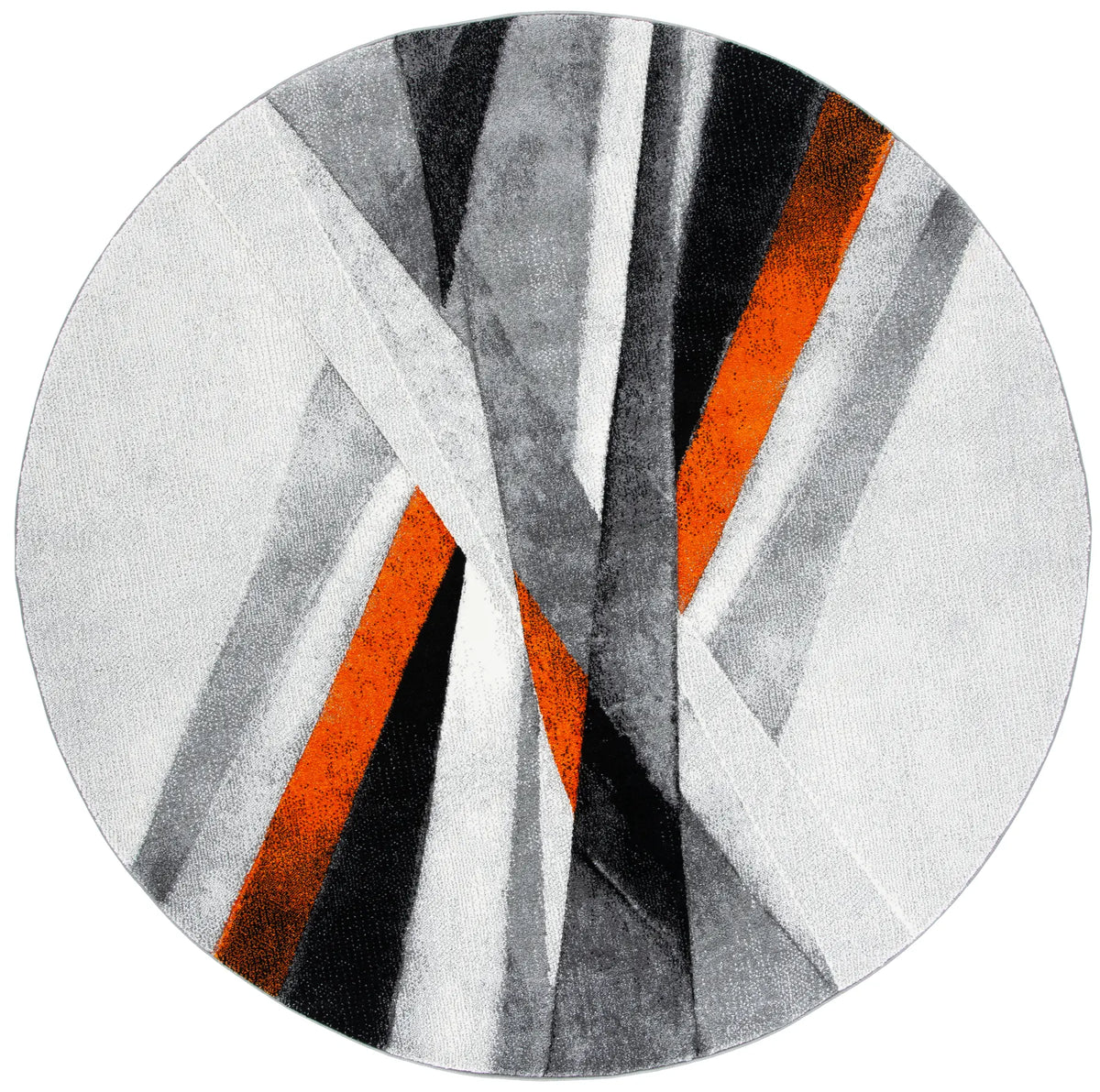 Safavieh Hollywood 6'-7" x 6'-7" Rug in Grey / Orange