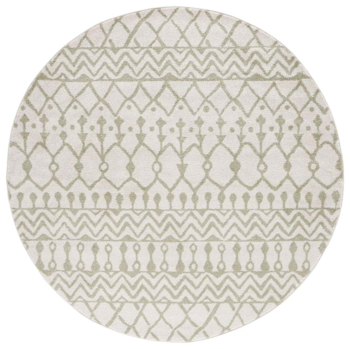 Safavieh Tulum 6'-7" x 6'-7" Rug in Ivory / Sage