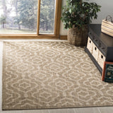 Safavieh Courtyard 5'-3" x 7'-7" Rug in Brown / Bone