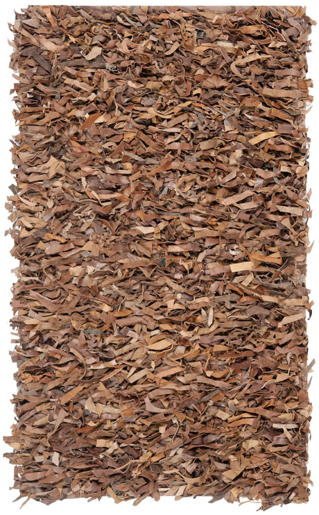 Safavieh Leather Shag 2'-3" x 4'-0" Rug in Brown