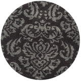 Safavieh Florida Shag 4'-0" x 4'-0" Rug in Dark Brown / Smoke