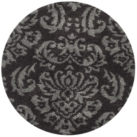 Safavieh Florida Shag 4'-0" x 4'-0" Rug in Dark Brown / Smoke