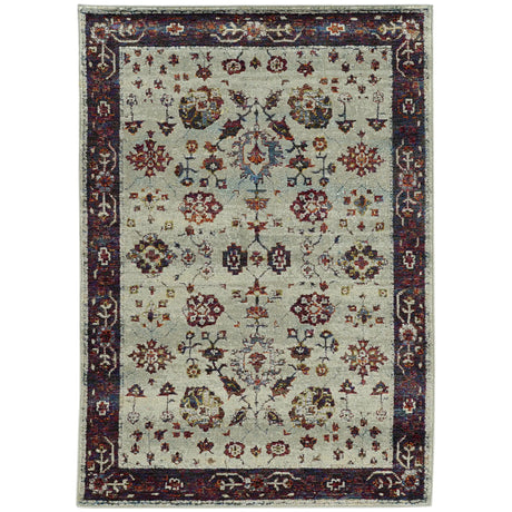 Oriental Weavers Sphinx Andorra 6842D Stone/Red Rugs - main flat