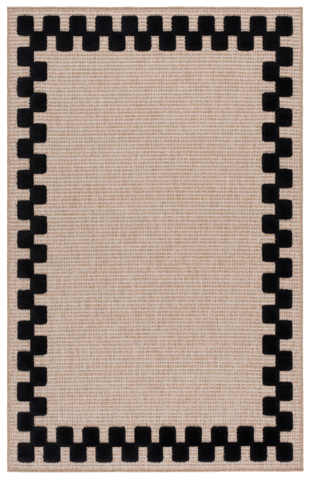 Safavieh Clayton 4'-0" x 6'-0" Rug in Natural / Black