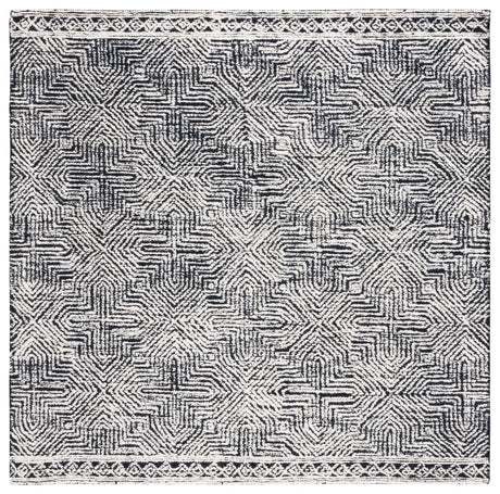 Safavieh Metro 6'-0" x 6'-0" Rug in Black / Ivory