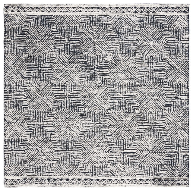 Safavieh Metro 6'-0" x 6'-0" Rug in Black / Ivory