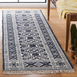 Safavieh Kilim 2'-3" x 7'-0" Rug in Black / Ivory