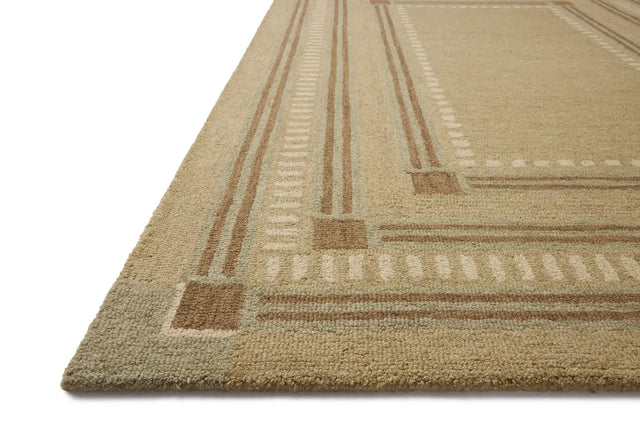 Chris Loves Julia x Loloi Alfie ALF-04 Green / Natural Rug - rug corner