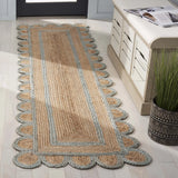 Safavieh Natural Fiber 2'-3" x 8'-0" Rug in Natural / Light Blue