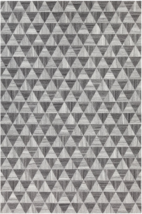 Chandra Dinah DIN-52401 Black / Gray rug, flat view