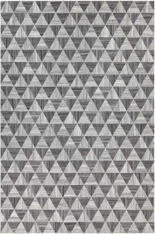Chandra Dinah DIN-52401 Black / Gray rug, flat view