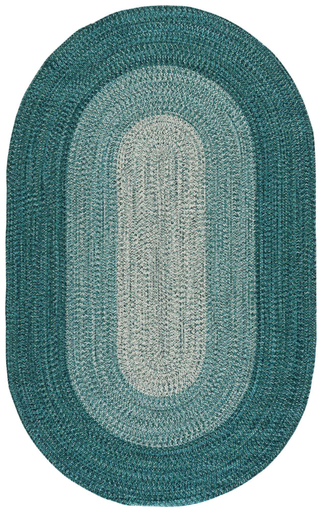 Safavieh Braided 5'-0" x 8'-0" Rug in Ivory / Turquoise