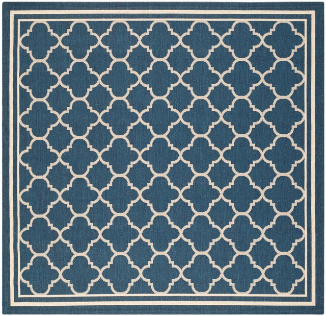 Safavieh Courtyard 6'-7" x 6'-7" Rug in Navy / Beige
