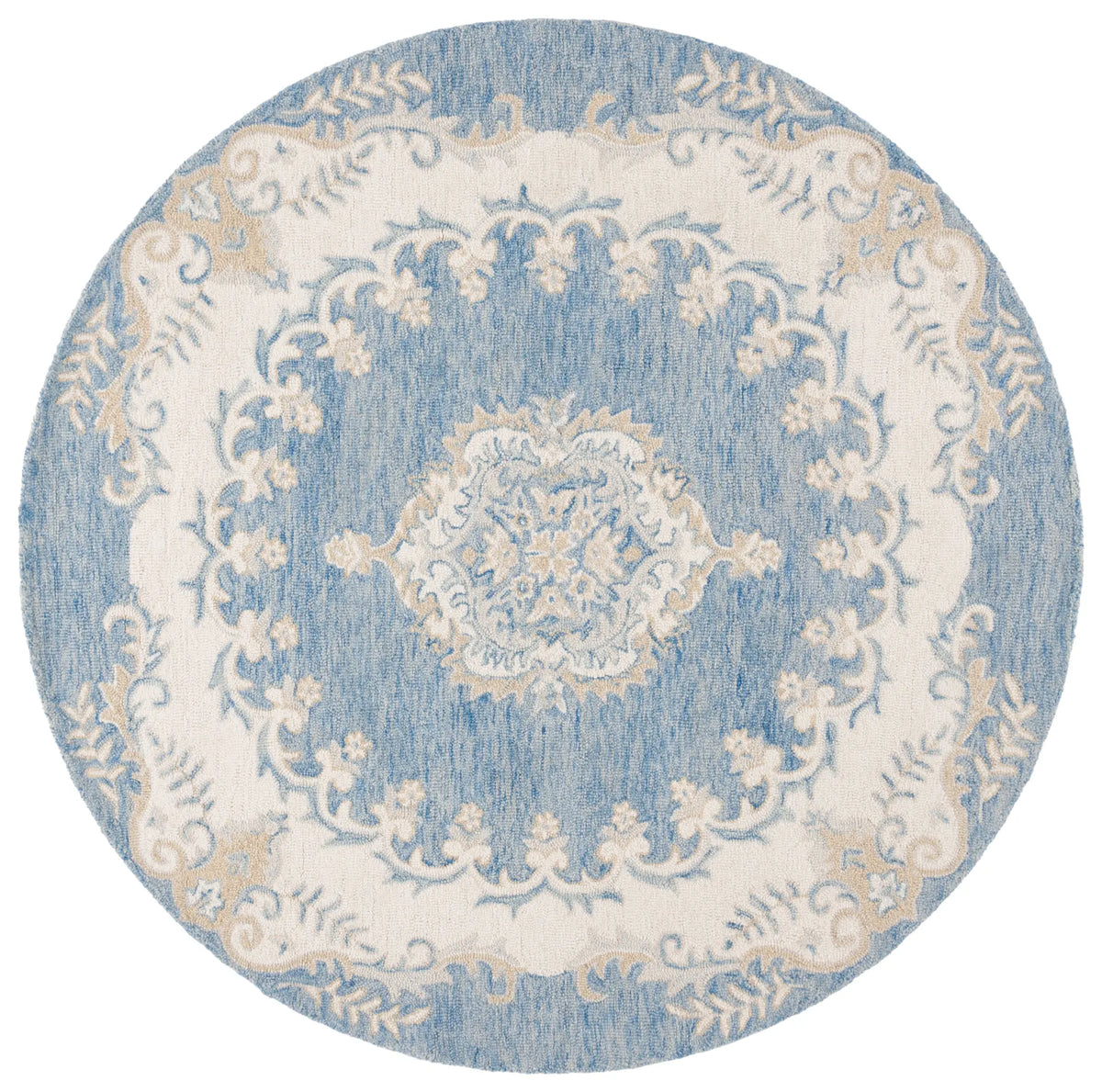 Safavieh Ebony 6'-0" x 6'-0" Rug in Blue / Ivory