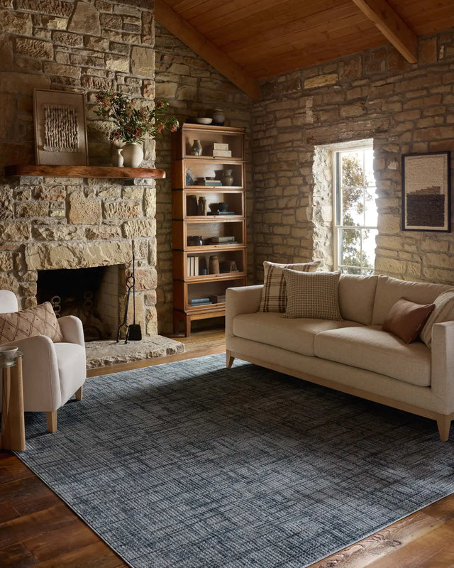 Loloi Townes TOW-08 Grey / Denim Rug - room scene 3