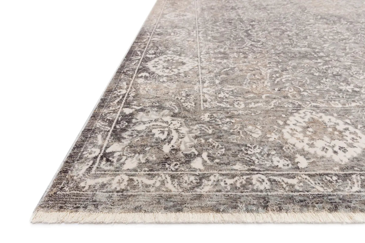 Loloi Homage Hom-03 Stone/Ivory Rugs - rug corner
