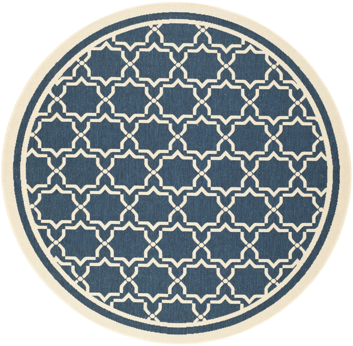 Safavieh Courtyard 6'-7" x 6'-7" Rug in Navy / Beige