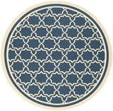 Safavieh Courtyard 6'-7" x 6'-7" Rug in Navy / Beige