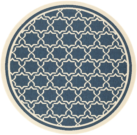 Safavieh Courtyard 6'-7" x 6'-7" Rug in Navy / Beige