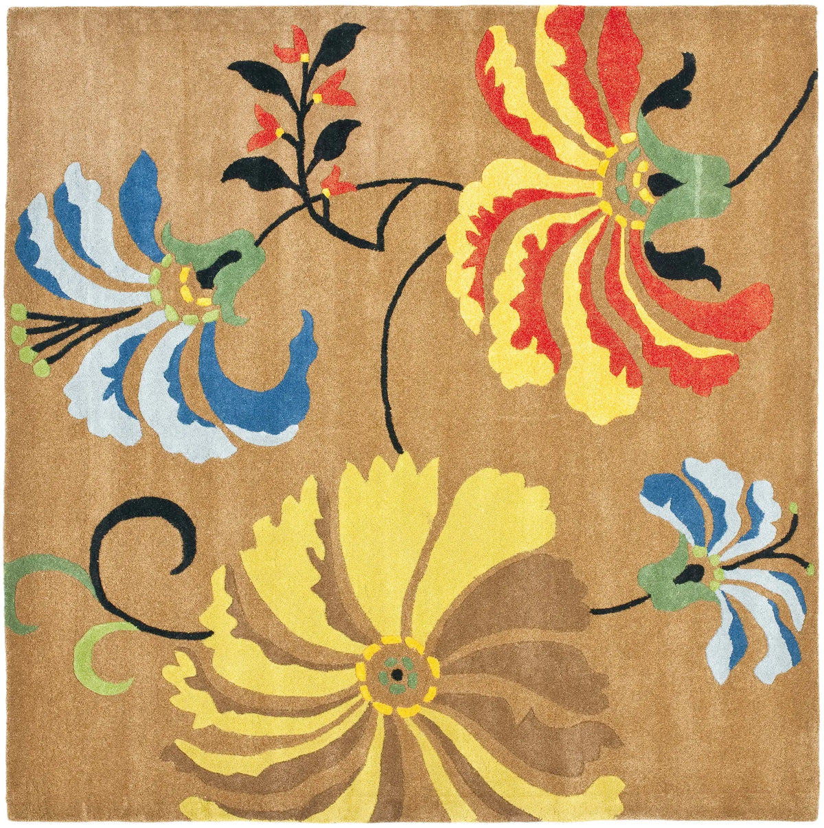 Safavieh Soho 6'-0" x 6'-0" Rug in Brown / Multi